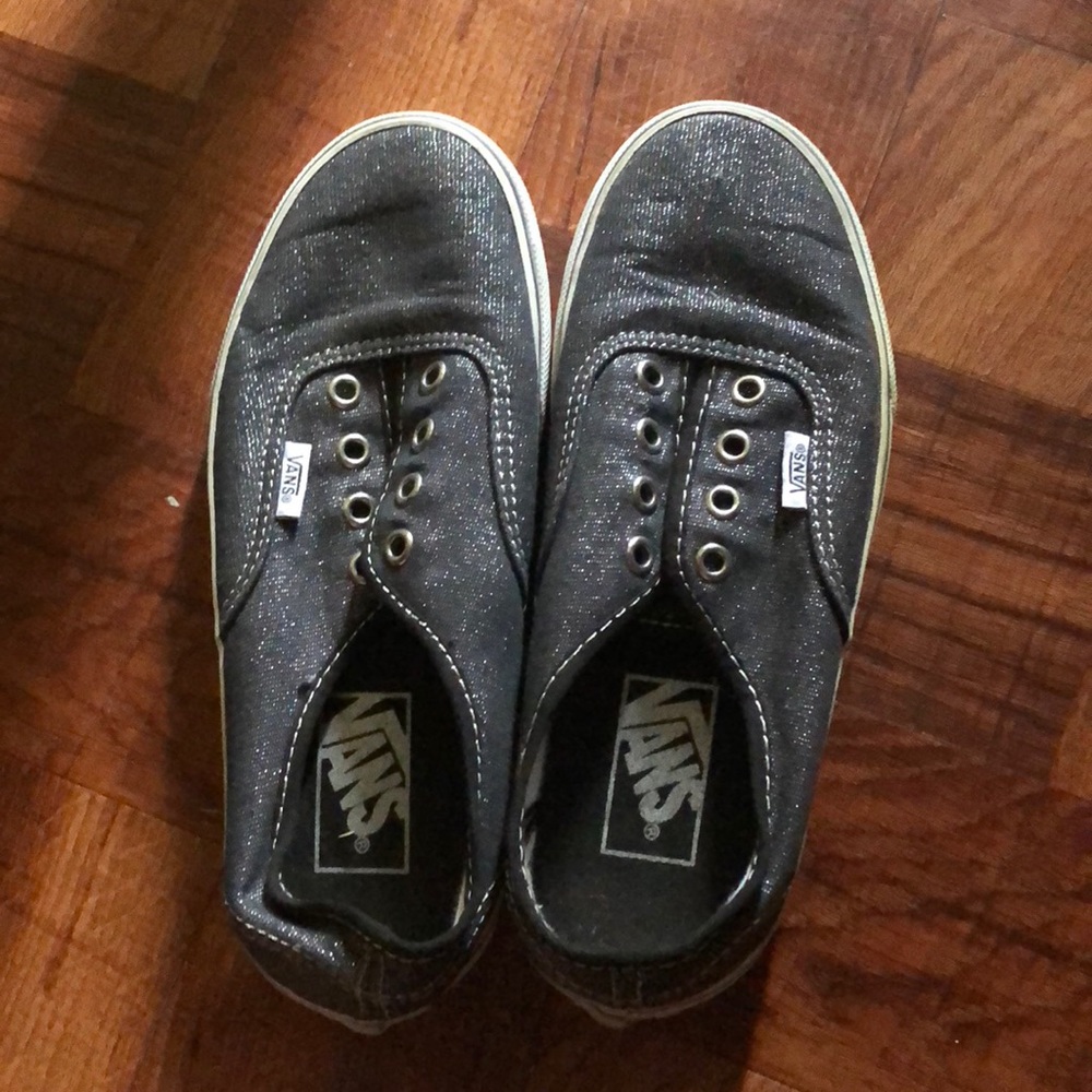 Sparkly black Vans